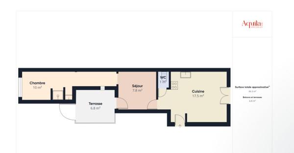 Appartement à vendre, 2 pièces - Villeurbanne 69100