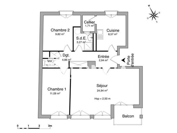 Location Appartement 3 pièces 68.45 m² - 495 AVENUE DE VERDUN Merignac 33700
