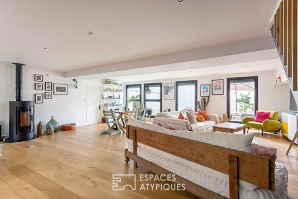 Duplex familial avec terrasse et piscine au calme absolu