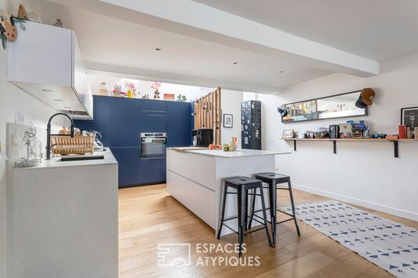 Duplex familial avec terrasse et piscine au calme absolu