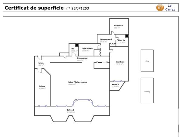 Appartement à vendre 3 pièces 94 m² Courbevoie