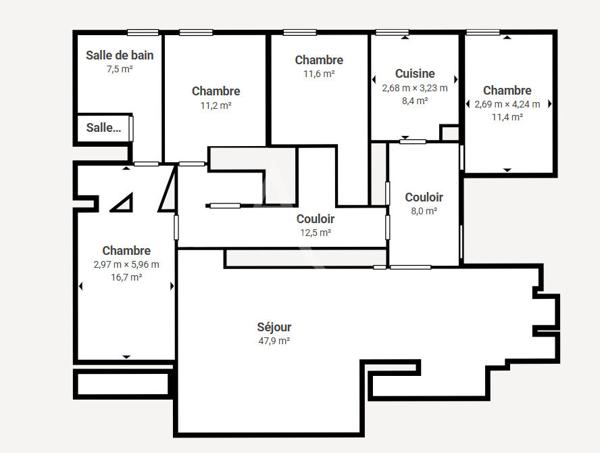 Appartement 5 pièces 137 m2 Rooftop de 70m²