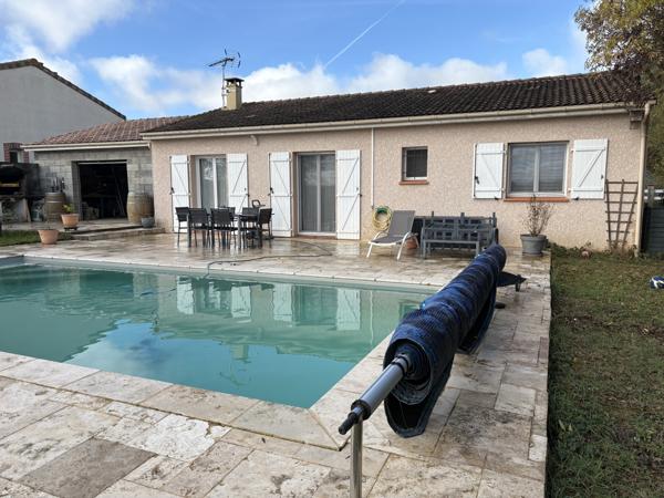 Gimont (32200) EXCLUSIVITÉ : Jolie maison de plain-pied - 89,5m2 - T4 - jardin - piscine - garage