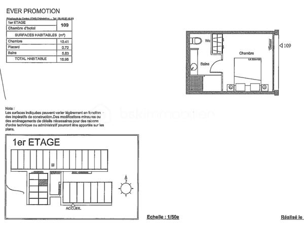Appartement de 17 m²
