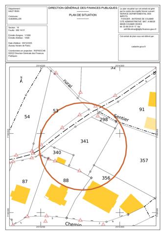 Guebwiller (68500) Terrain de 801 m² à vendre à Guebwiller, libre de constructeur