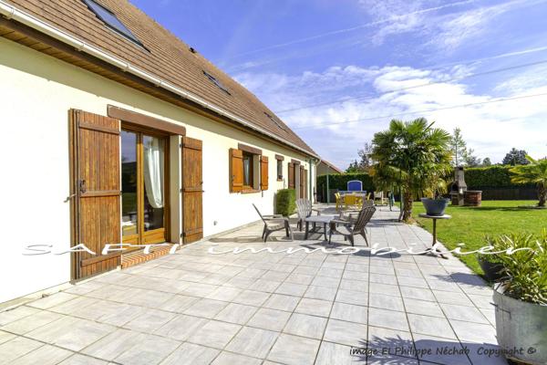 Limetz-Villez - Maison de 161m² - 3 chambres - sur 1099m2 de jardin.