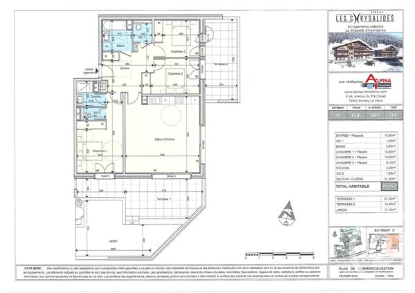 Appartement T4 à vendre  4 pièces - 88,25 m2 LA CHAPELLE D ABONDANCE - 74