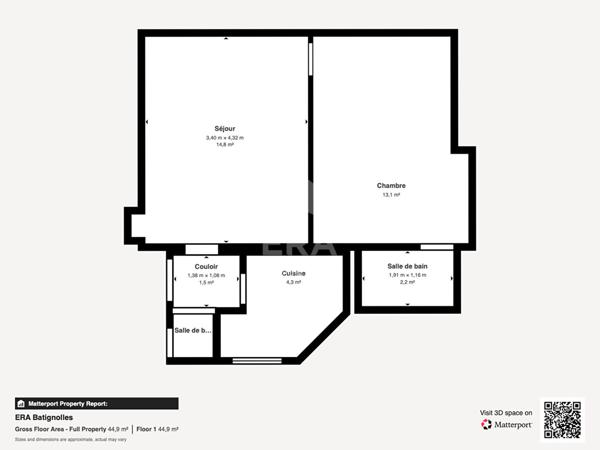 Appartement Paris 2 pièce(s) 37.01 m2