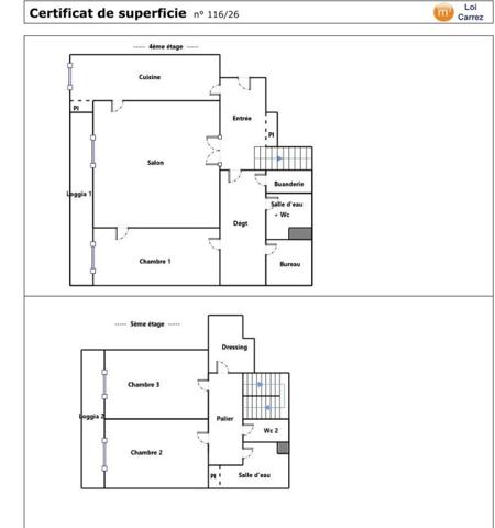 Appartement  Duplex Pantin 4 pièce(s) 116 m2 avec  cave et parking