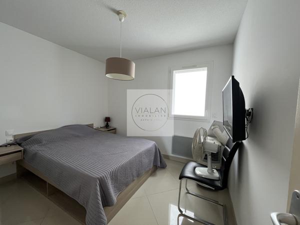 SAINT PIERRE LA MER T3 VUE MER + GARAGE DANS RESIDENCE SECURISEE