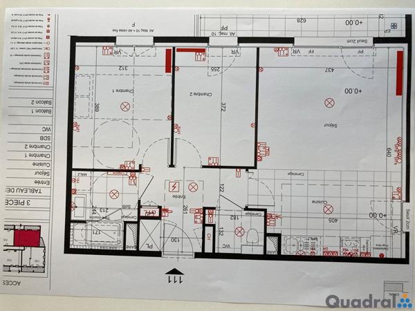 NANCY Appartement 3 pièces + TERRASSES + PARKING sous-sol -  62.17 m² - n°111