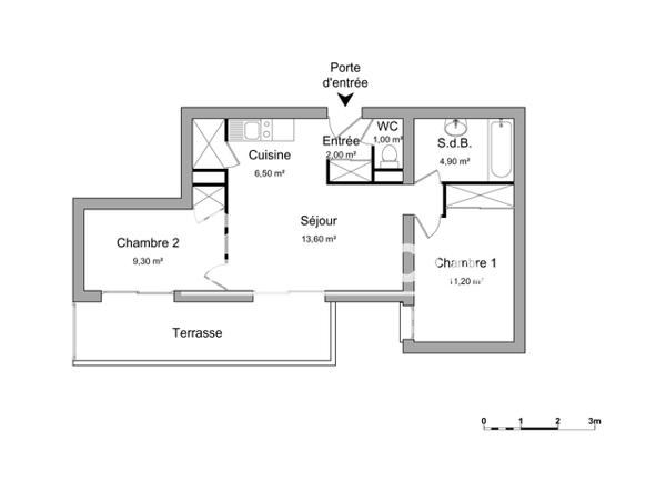 Location Appartement 3 pièces 48.5 m² - 14 RUE DE LA SOLE La Rochelle 17000