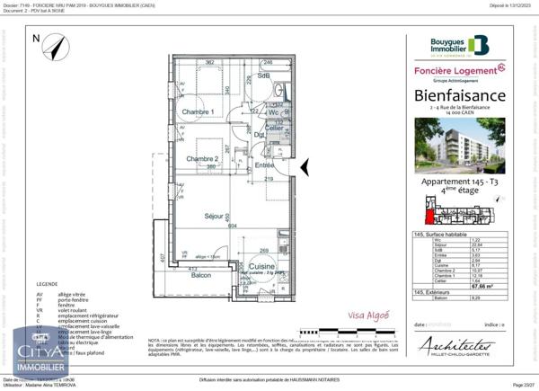 Appartement à louer 3 pièces 67.66m²