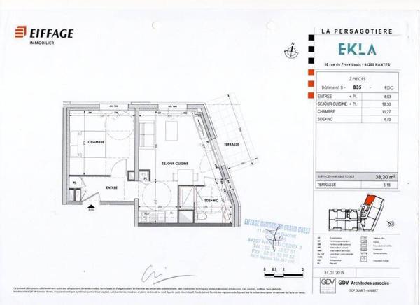 Appartement 2 pièces - 44200 Nantes