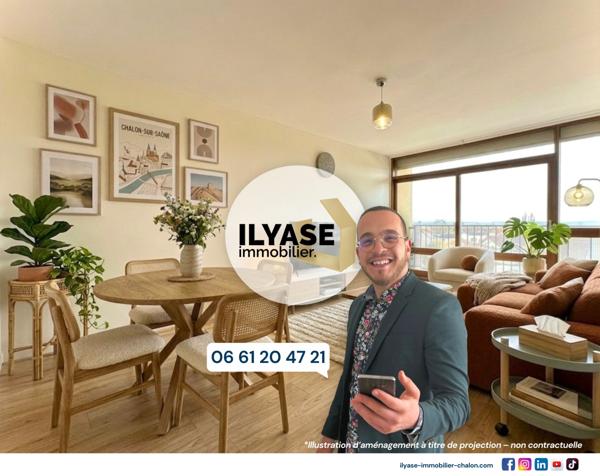 Chalon-sur-Saône (71100) Appartement T2 | 1 ch | 43m² | 1 balcon