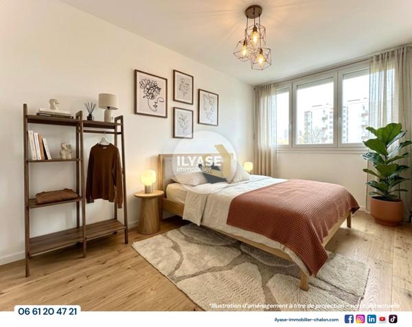 Chalon-sur-Saône (71100) Appartement T2 | 1 ch | 43m² | 1 balcon