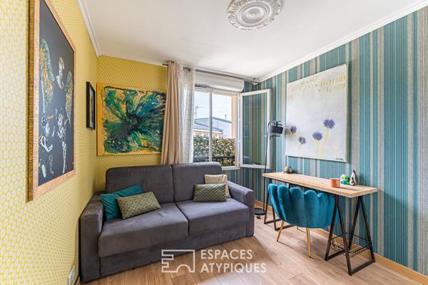 Appartement traversant avec balcon en dernier étage