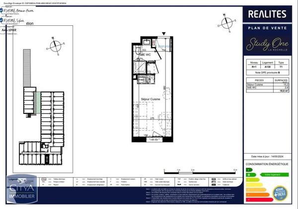 Appartement à louer 1 pièce 18m² La Rochelle (17000)