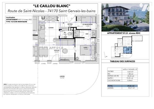 LE CAILLOU BLANC - Appartement T2 et coin montagne à SAINT-NICOLAS-DE-VEROCE