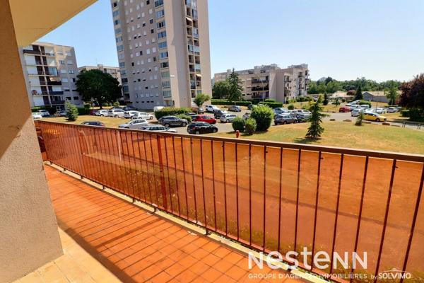 Appartement Saint Priest 4 pièces 81m2, 1er étage, 3 chambres, balcon, cave, stationnement