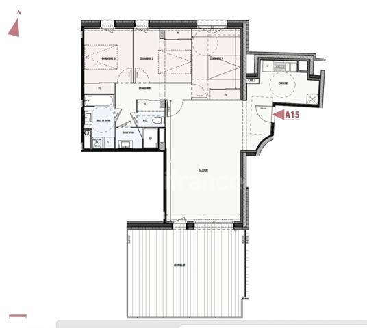 ORLEANS Centre fbg Bannier, à vendre superbe appartement T4 avec terrasse de 36m2 exposée sud-ouest, 4 places de parking