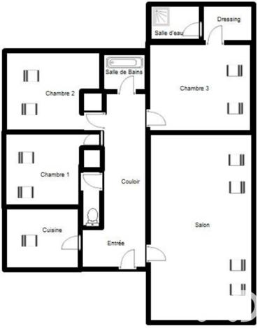 Appartement à vendre 4 pièces 104 m² Dreux