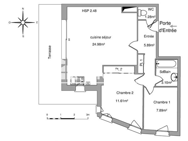 Location Appartement 3 pièces 54.75 m² - 76 BIS RUE DES CARMELITES Poitiers 86000