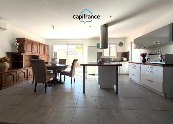Bessières centre, maison de plain-pied T4, 104 m² avec garage, parcelle de 247 m²