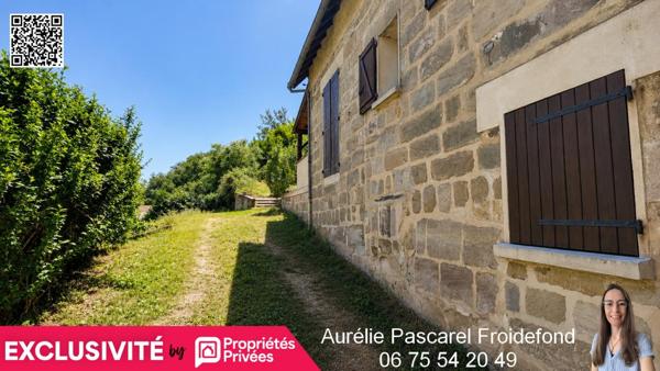 BRIVE : Grange en pierre, rénovée en Maison T4 d'env. 110m² - 3 chambres + Bureau - combles aménageables - GARAGE et Atelier - Terrain d'env. 2500m² et Terrasse couverte
