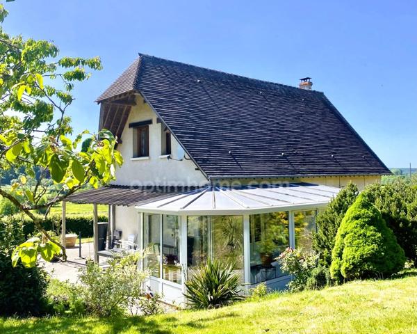 Maison à vendre à ORBEC (14), 4 chambres, Véranda, grand séjour, double garage, jardin arboré, vue dégagée
