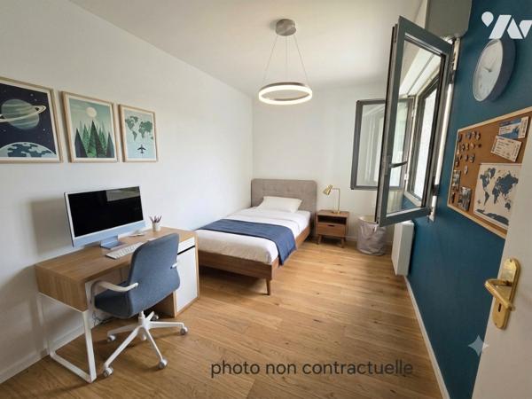 ANNECY PARMELAN-ALBIGNY, T3 de106 m² traversant, séjour avec cheminée, terrasse sud vue montagnes, 4