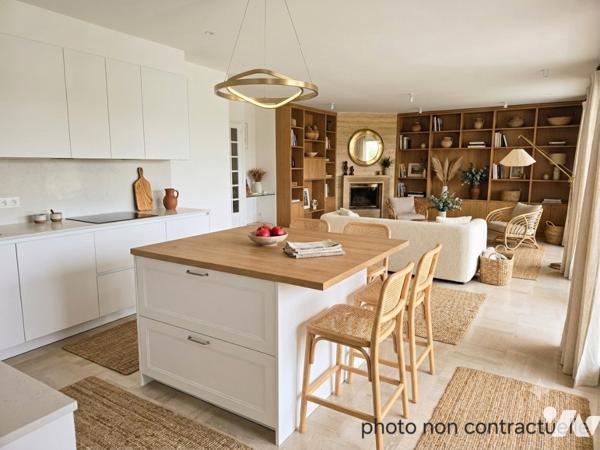 ANNECY PARMELAN-ALBIGNY, T3 de106 m² traversant, séjour avec cheminée, terrasse sud vue montagnes, 4