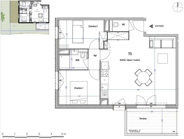 Antibes Proche Plage, appartement 3-pièces Jardin Privatif, Piscine