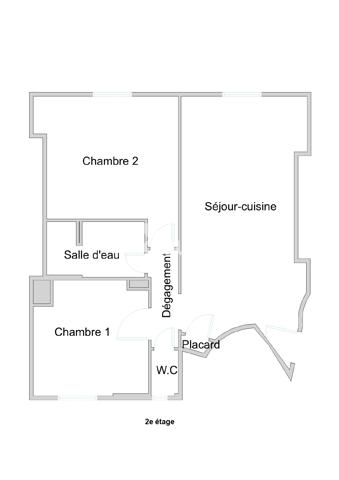3 pièces rénové par architecte - 47.25 m² - Martyrs 09