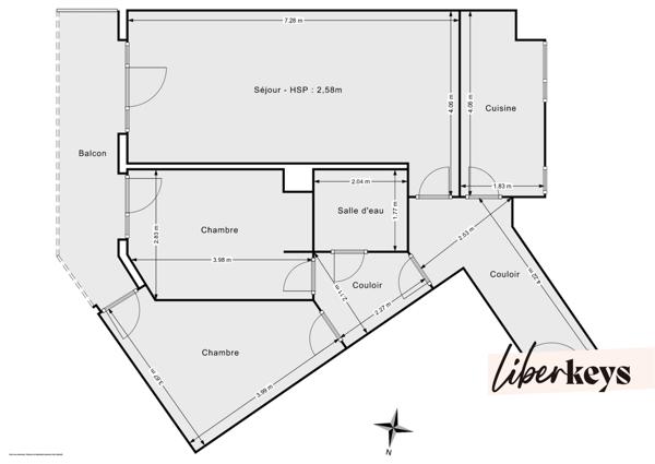 Appartement 3 pièces de 68 m² avec terrasse et parking à Colombes - à 5 min à pieds de la gare Le Stade