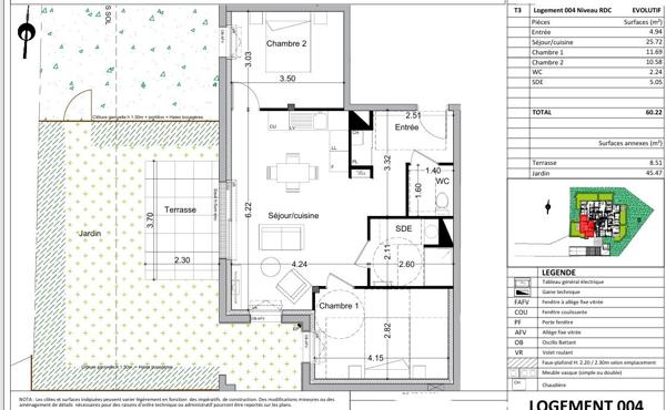 A vendre T3 avec jardin privatif - Quartier La Fayette - Condorcet à ANGERS