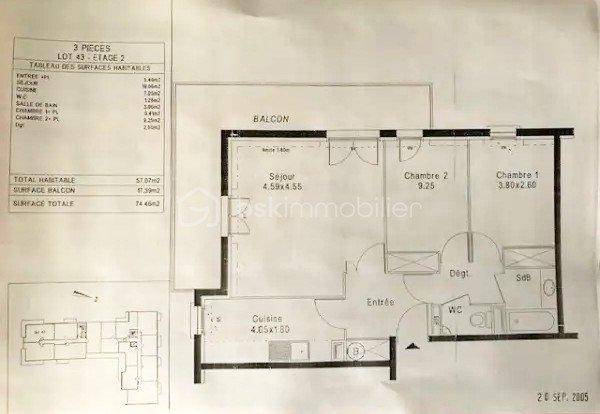 Appartement de 57 m²