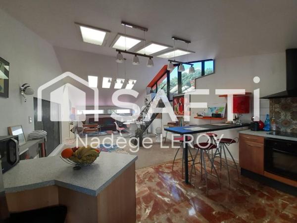 Lot de 5 appartements, atelier, terrasses.