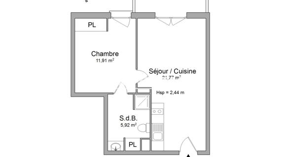 Location Appartement 2 pièces 39.6 m² - Ambès 33810