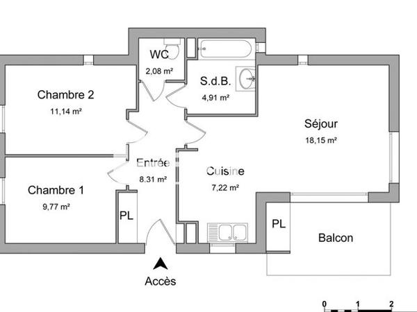 Location Appartement 3 pièces 61.58 m² - 1 RUE PAUL EMILE VICTOR Vendenheim 67550