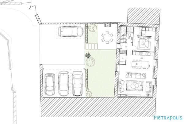 Plateau de 160m2 à rénover sur 294m2 de terrain en plein centre de saint didier de formans