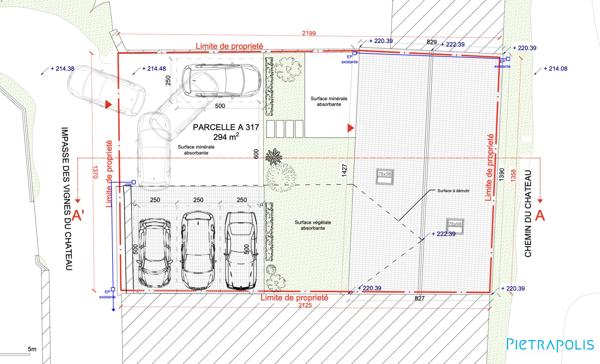 Plateau de 160m2 à rénover sur 294m2 de terrain en plein centre de saint didier de formans
