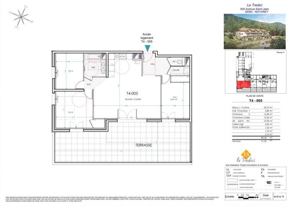 Appartement à vendre 4 pièces 90 m² Noyarey