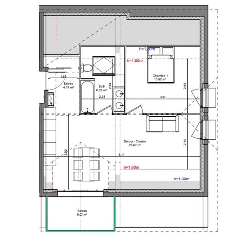 Appartement 2 pièces SILLINGY - 48 m2