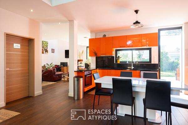 Contemporaine à ossature bois près de la plage