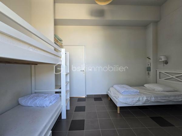 BSK IMMOBILIER - ALIX LAGARDERE - BADEN (GOLFE DU MORBIHAN)

COUP DE CŒUR GARANTI pour ce superbe appartement vendu entièrement meublé et décoré, situé dans un environnement d’exception !

Idéalement situé au rez-de-chaussée d’un château ancien entièrement rénové en 2012 avec piscine chauffée et magnifique parc arboré d’environ 2 hectares, à seulement 1 km du bourg de Baden et de toutes ses commodités.

Ce charmant appartement, d’une surface d’environ 56 m², comprend :
Une cuisine aménagée et équipée ouverte sur une agréable et lumineuse pièce de vie avec rangements intégrés et vue sur la piscine, une chambre avec placard et bureau, une  deuxième chambre avec placard comprenant un lit simple et un lit superposé, une vaste salle d’eau avec WC.

➕ Les atouts :
- Le château a été entièrement rénové en 2012, vous profitez ainsi du charme de l’ancien tout en bénéficiant du confort d'une construction récente.
- Belle hauteur sous plafond offrant une impression d'espace et une belle luminosité.
- Habitation à l’année et location saisonnière autorisées.
- Charges 2300 € ( dont eau, electricité, charges de copropriété).
- Aucun travaux à prévoir.

Vous recherchez un pied-à-terre en Bretagne, un investissement locatif ou simplement un lieu où poser vos valises dans un cadre privilégié ?
Cet appartement s’adapte à tous vos projets !

Pour visiter et vous accompagner dans votre projet, contactez Alix Lagardère !

Évaluation gratuite de votre bien sous 48h (succession ou projet de vente).
Je serai ravie de vous accompagner personnellement et avec professionnalisme dans toutes les étapes de votre projet immobilier !