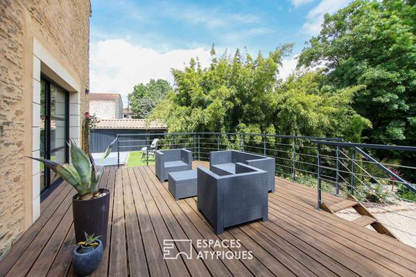 Maison ancienne rénovée avec piscine