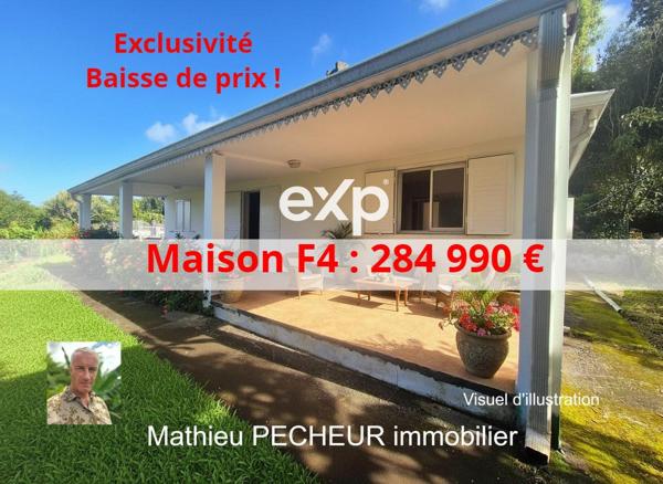 Sainte-Marie : Maison F4 (3 chambres) sur une parcelle de 674 m2
