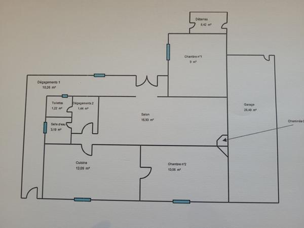 A LOUER Maison 2 CHAMBRES PROCHE CENTRE VILLE LES SABLES