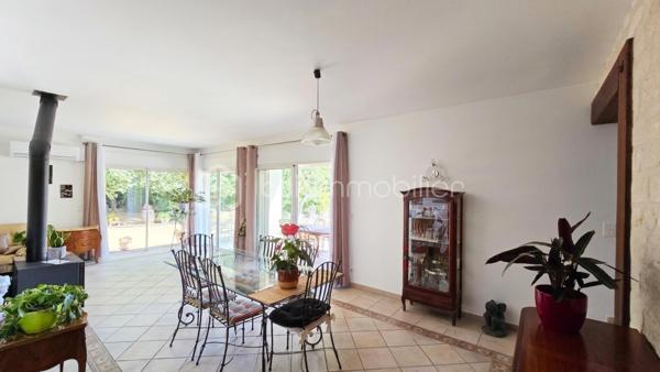 Sur les hauteurs de Pont-Saint-Esprit (30130), dans un environnement privilégié au cœur de la nature, venez découvrir cette belle villa de plain-pied avec piscine et suite parentale, implantée sur un terrain de 4 023 m².

Atout rare : ce bien offre la possibilité de détacher et de revendre une ou deux parcelles constructibles, représentant un potentiel de valorisation intéressant.

La maison se compose ainsi :
- Une belle entrée
- Un vaste salon/séjour donnant sur une terrasse
- Une cuisine
- Une salle à manger
- Trois belles chambres, dont une superbe suite parentale de 29,31 m² avec dressing et salle d'eau privative
- Une salle de bains avec baignoire et WC
- Un WC indépendant
- Une buanderie

À l'extérieur, vous profiterez d'un cadre de vie agréable avec :
- Une piscine de 8 x 4 mètres
- Une grande terrasse
- Un boulodrome
- Un WC extérieur avec lave-mains
- Une dépendance/atelier d'environ 20 m²

Les prestations : Portail électrique, cave, menuiseries aluminium double vitrage avec moustiquaires, climatisation réversible dans l'ensemble des pièces, chauffage au sol alimenté par une chaudière électrique, poêle à bois récent et fibre. 
La maison bénéficie d'excellentes performances énergétiques avec un DPE classé B. 
Possibilité de garer plusieurs véhicules et camping-car sur la propriété. 
Un bien rare alliant confort, calme, espace et potentiel foncier, à découvrir sans tarder.
Pour plus d'informations et demande de visite, n'hésitez pas à contacter Colline RIGAUT au O7 69 77 44 19